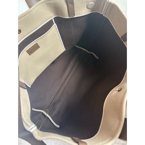 New Season Chloé large Carry Canvas Leather tote bag in Neutral Beige ~NWT~ - Picture 5 of 12